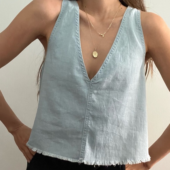 Wilfred Free Denim Blouse - Picture 3 of 5